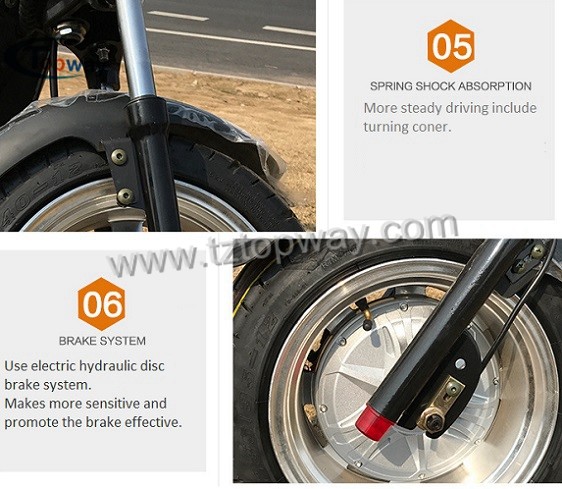Big wheel electric bicycle halley scooter driving 45km/h speed