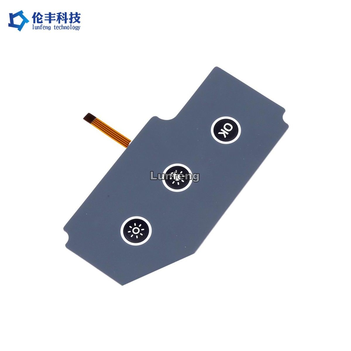 Polyester Custom Made Button Membrane Switch with 2.54mm Connector