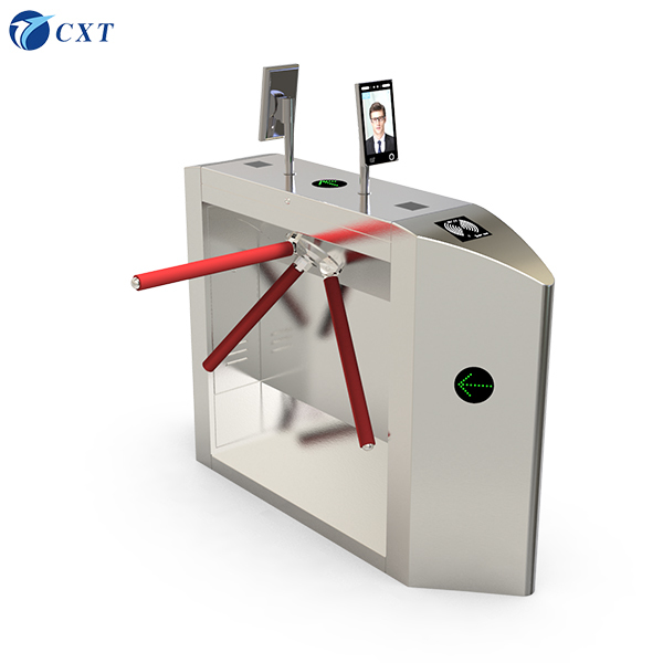 Intelligent Automatic Tripod Turnstile Gate with RS485 Communication 20-30 Persons/Minute 1500x280x980mm