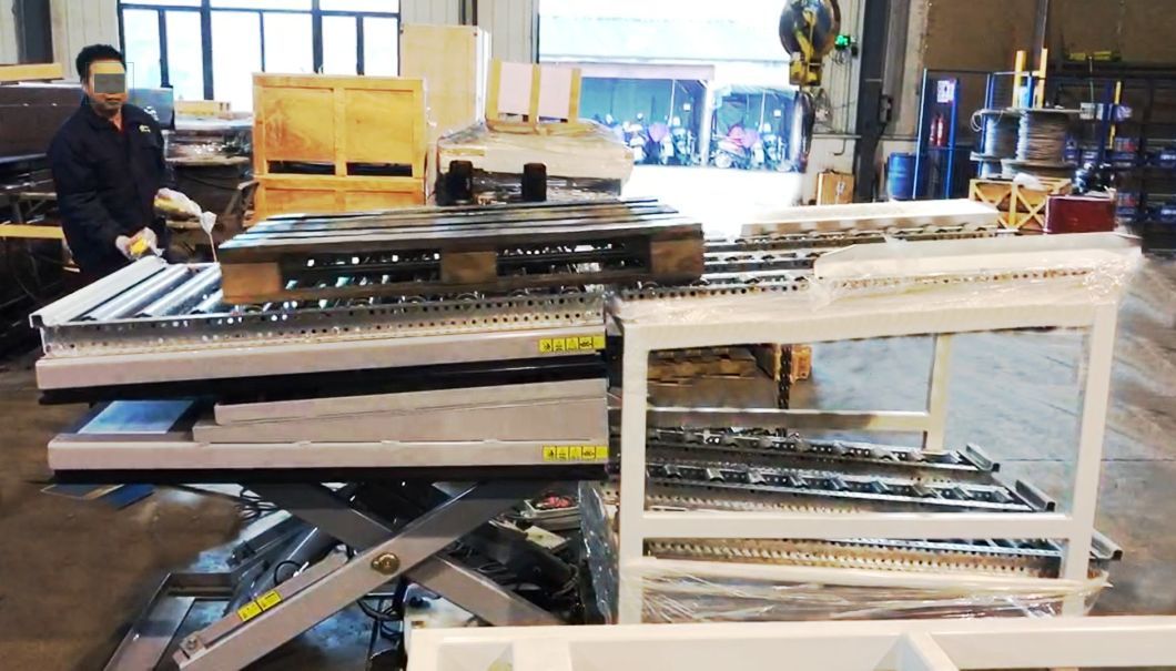 Hydraulic Lift Table with Tilt Table and Roller