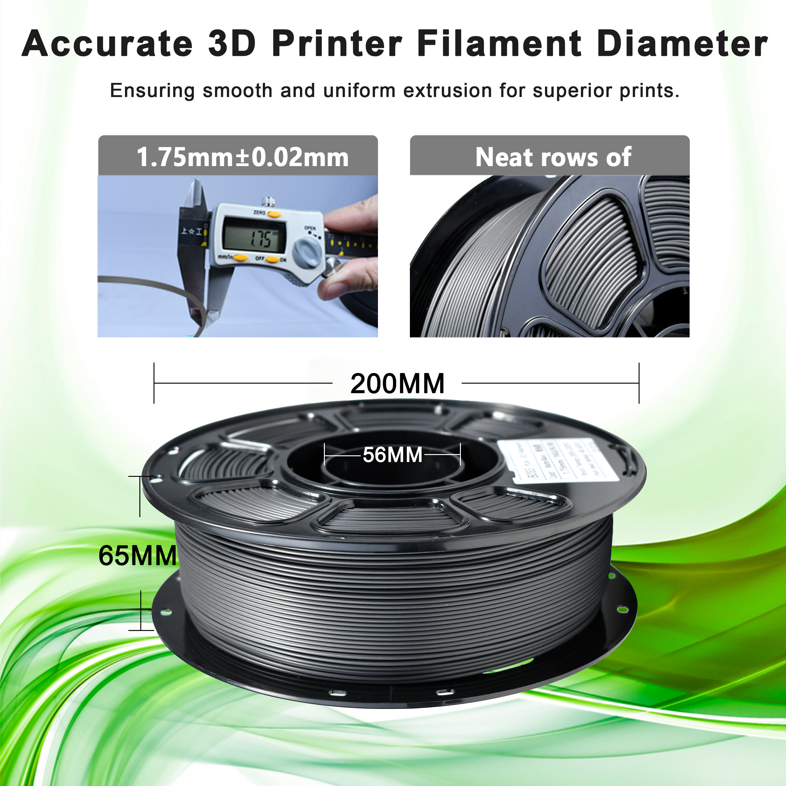 iBOSS PLA+ Matte Black PLA+ Filament 1.75mm For 3d Printing filament