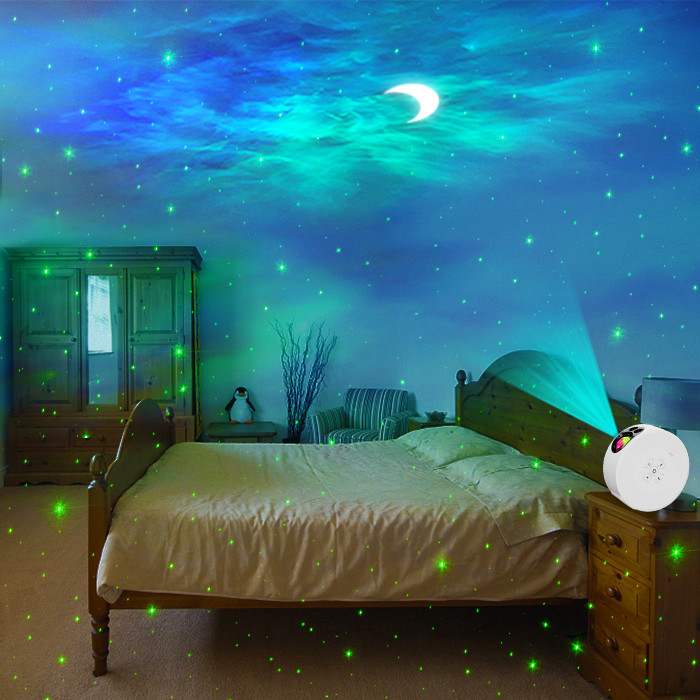 Portable RGB Moon Projector Night Light , Durable Stars And Moon Projector Lamp