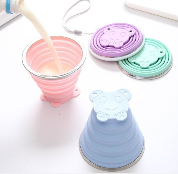 Various Color Collapsible Camping Cup , Collapsible Travel Cup With Lids