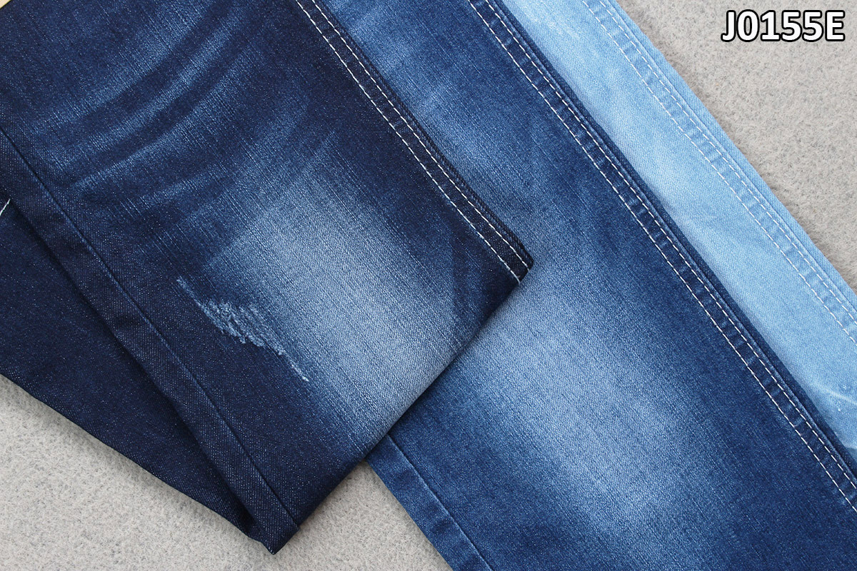 Eco Friendly Sustainable Denim Fabric GRS Recycle Polyester Jeans 8.6oz