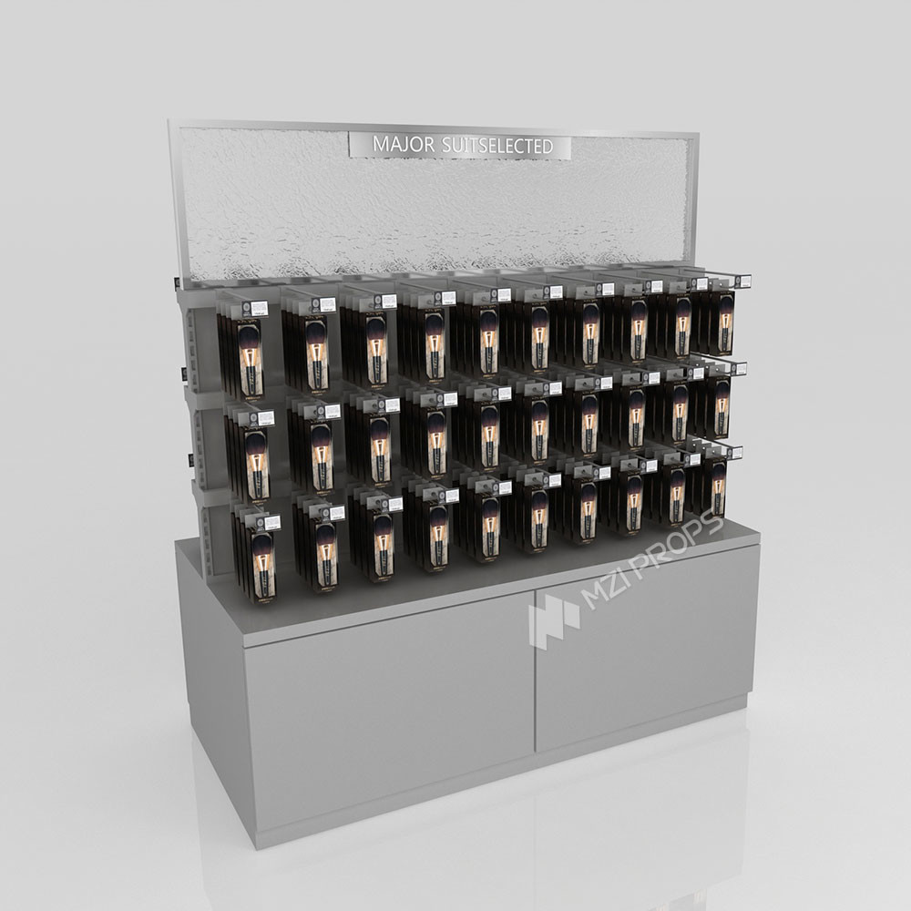 GDR11-ZD01-A Retail Store Display with LED Light Strips and Gray Glass for Mall Boutiques
