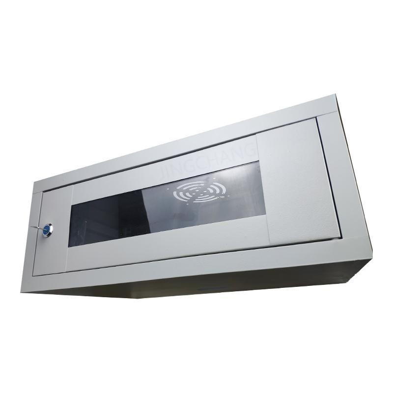 2U Server Rack Enclosure, Wall Mount Network Cabinet with Glass Door and Locks