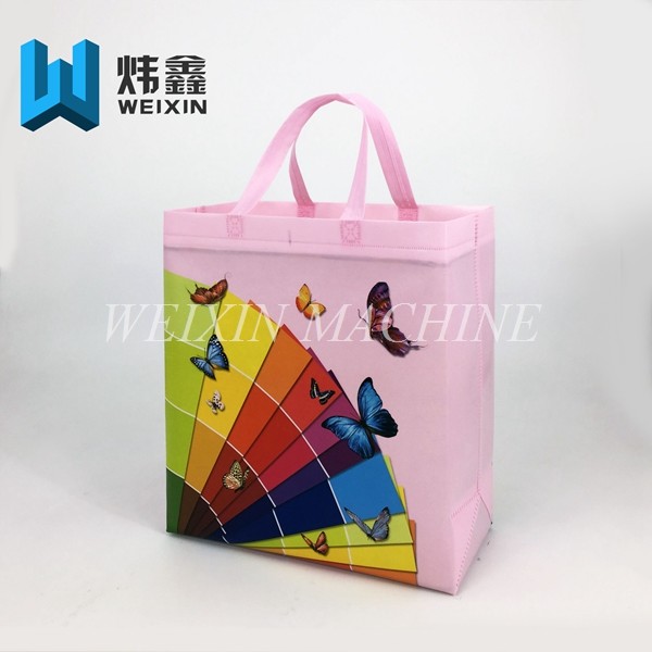Custom Printed Non Woven Bags With Heat Sealed Colorful Butterfly