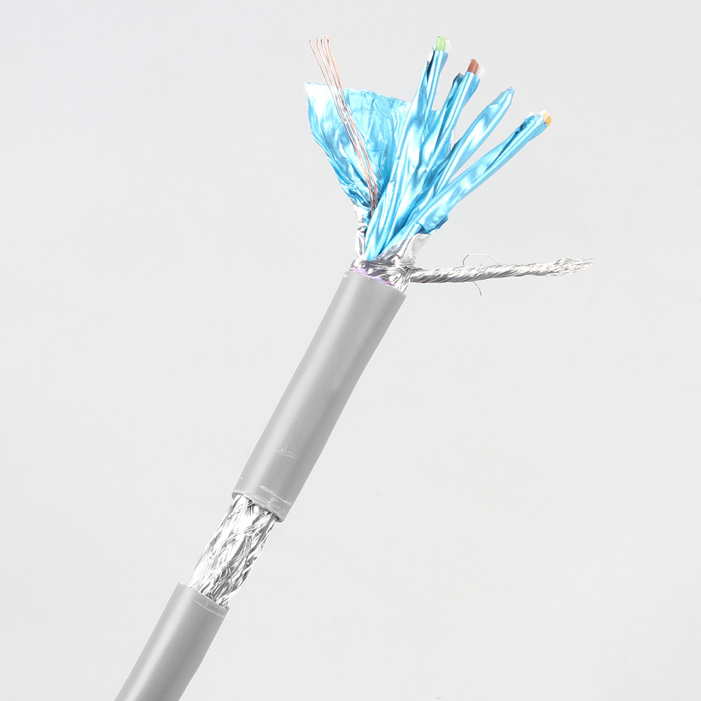 Shielded Twisted Pair Network Cat 7 Cable 100meters 305m Gray Color