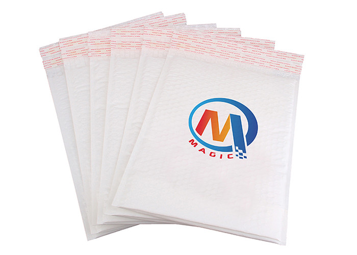 White Padded Bubble Poly Mailer Envelopes For Online Shopping / Express Delivery