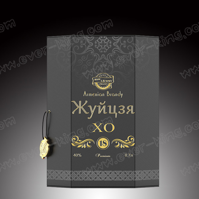 Customized Colors Wine Gift Box With Paper Handle
