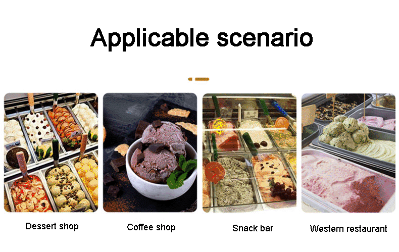 Business Food Truck Gelato Making Machine Commercial Ice Cream Maker with Hard Ice Cream Machine and 66kg Gross Weight