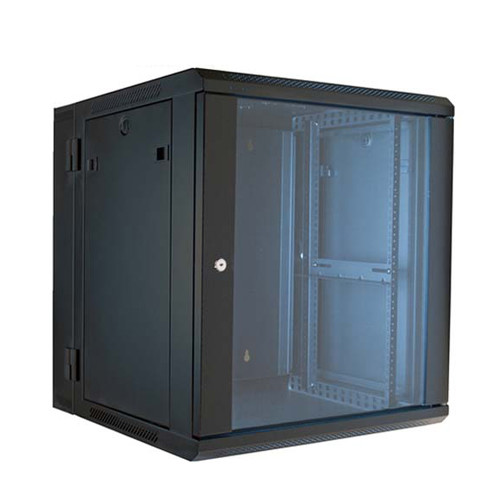 19 Inch Hinged Network Server Cabinet Reversible Door With 4 Adjustable Mounting Rails