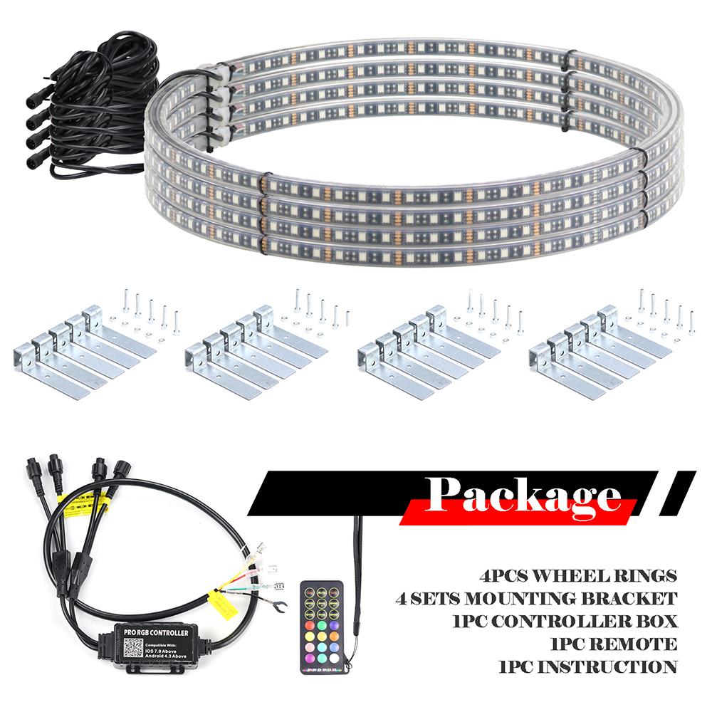 Rgb Multi Color Led Headlights App Controlled Double Row OEM Available