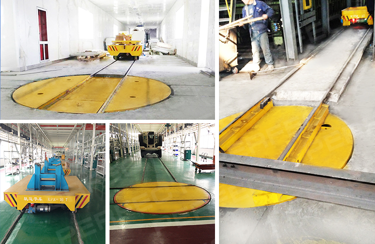 Heavy load industrial turntable rail transfer Car Rotating Platform Garage for factory cargo crossing transportation