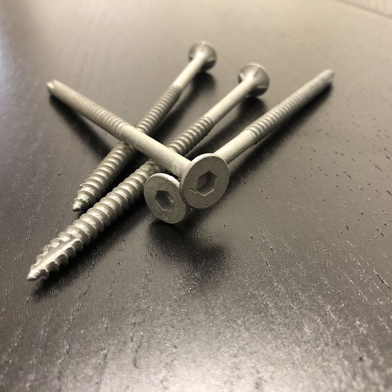 10 x 125mm Wood Deck Screws Galvanised C3 5mm Hex Head 14Ga Type 17