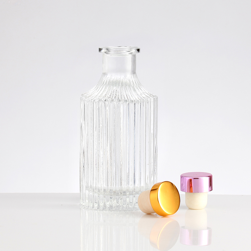 Rubber Stopper Sealing Type Customized Glass Bottle for Empty Rum Whisky Spirit Vodka