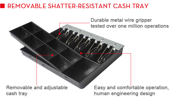 Hot Selling 5B8C Metal Housing Cash Drawer Money Box For Restaurant With RJ11 interface