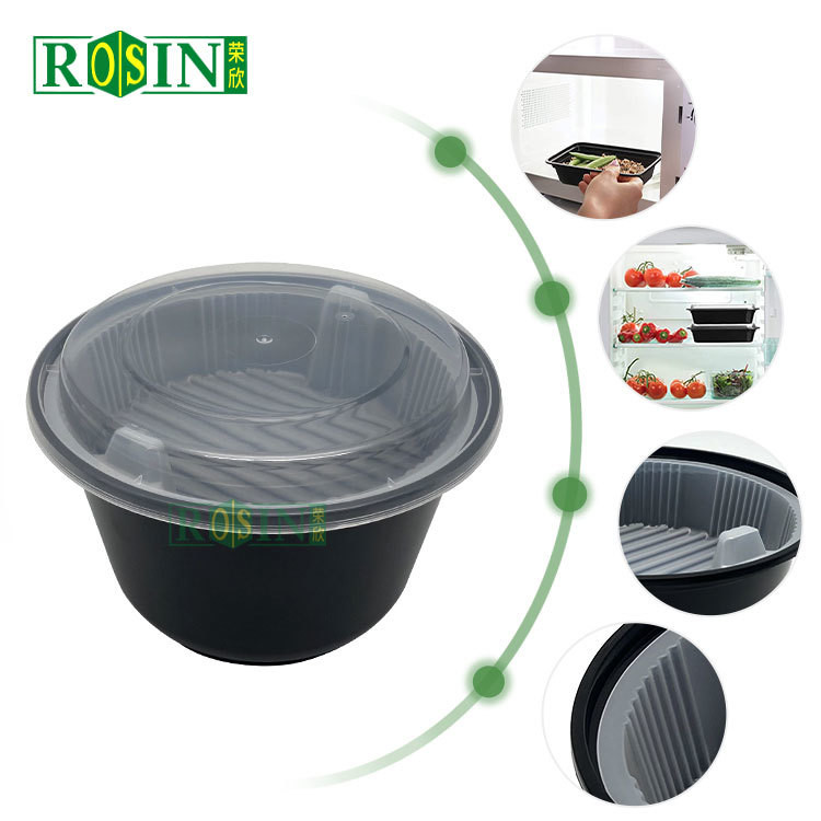2 Layer Takeaway Food Container 1000ml Dioposable Noodle Soup Plastic Take Out Containers