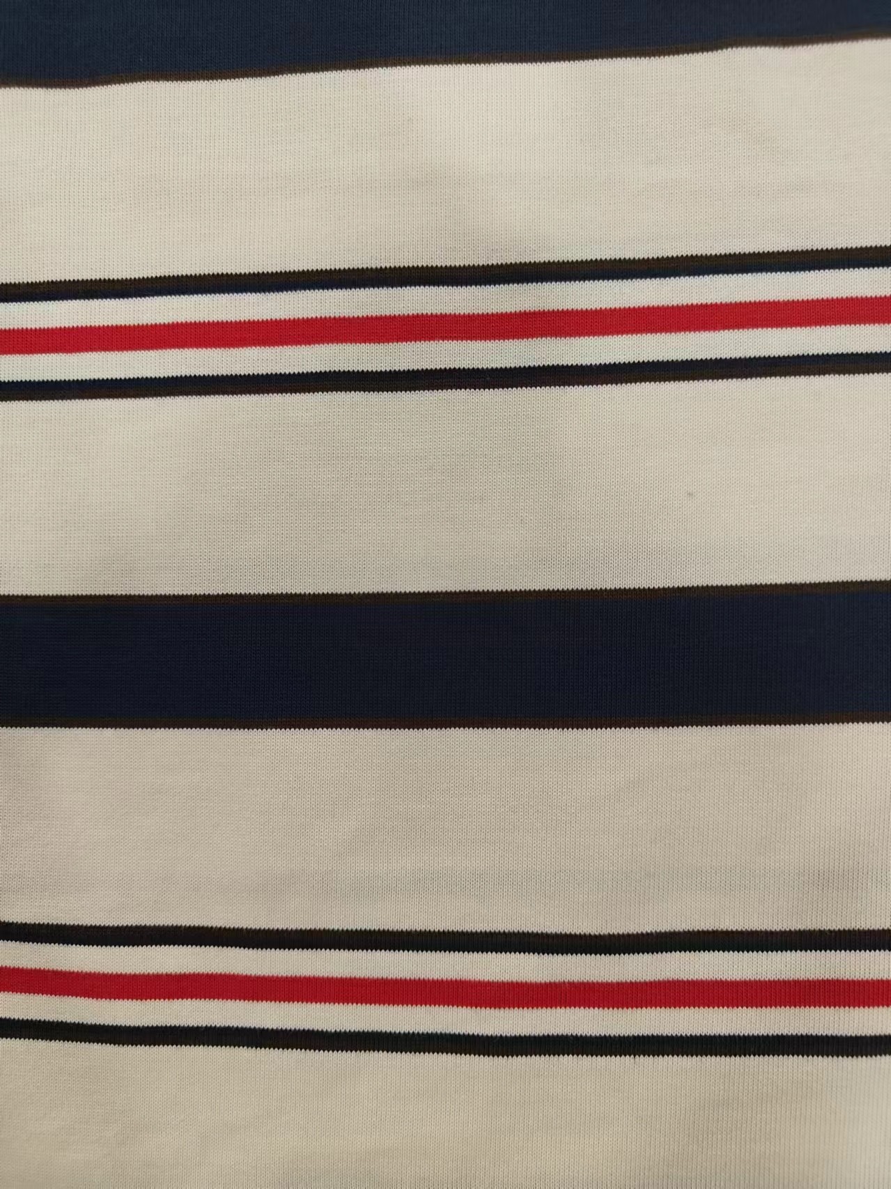 Simple And Fashionable Comfortable Skin-Friendly Striped Knit Fabric For T-Shirt