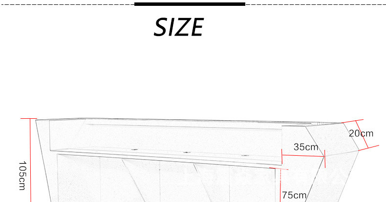 Fashionable Shape Reception Desk Display Case Luxury For High End Company