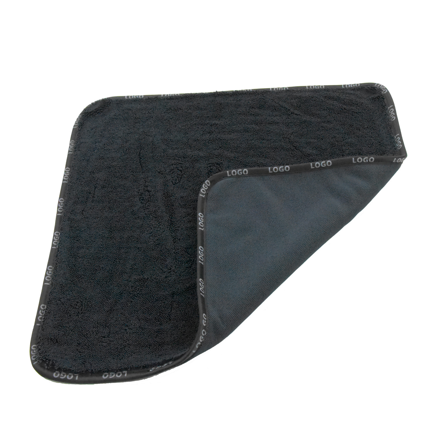 16"X16" Microfiber Car Buffing Towel Black Ultra Thick 800GSM Twist Pile 70% Polyester 30% Polyamide New Arrived