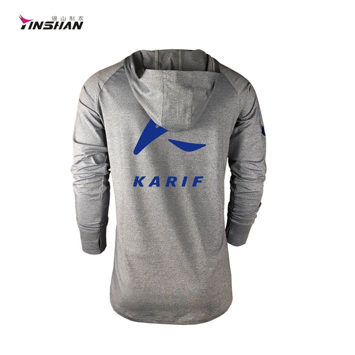 Quick Dry Gym Running Jogging Activewear Lightweight Hoodie for Men Custom Print S/M/L/XL