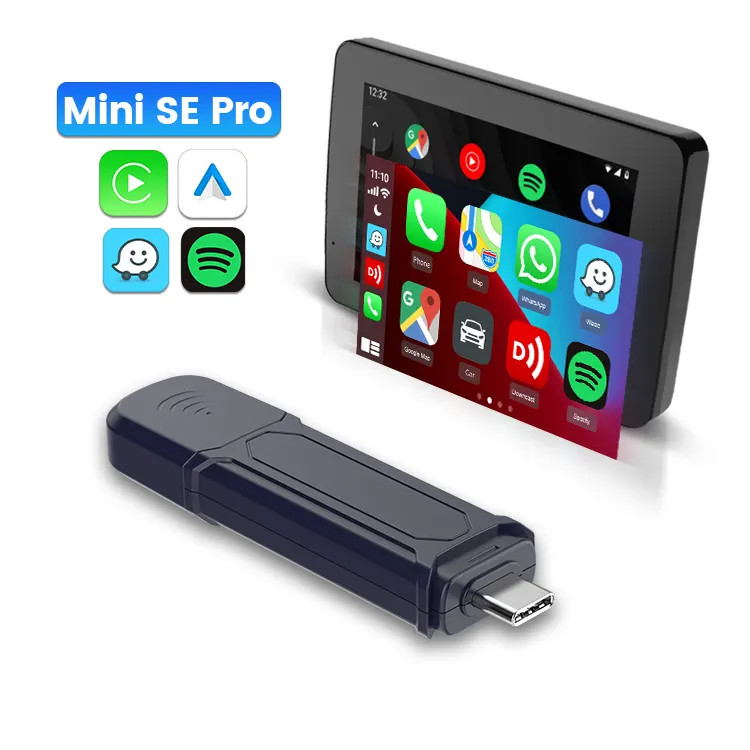 Wired Carplay And Android Auto To Wireless Mini SE5-Pro Ai Box With Steering Wheel Controls