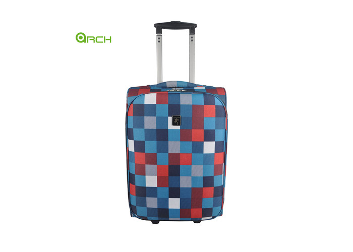 Printing 600D Polyester Travel Trolley Lightweight Luggage Bag with Skate Wheels