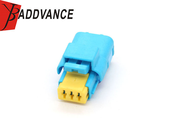 211PC032S6049 3 Pin Female Blue Waterproof Connectors Accept OEM