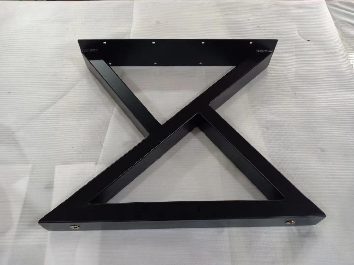 Modern Silver/Black/White Metal Dining Table Legs with Included Nuts and Screws