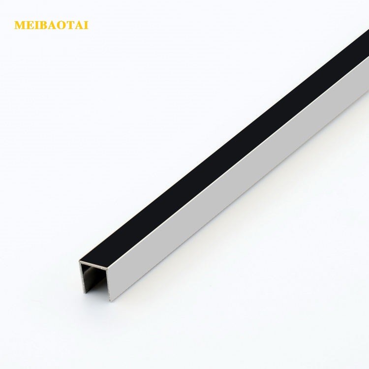 U6 Profile Mirror Stainless Steel Ceiling Tile Decoration Shape 10FT Length
