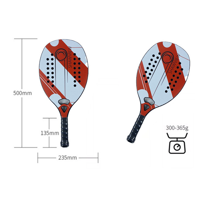 Mid Balance Tennis Paddle 3k Carbon EVA 13 Beach Paddle Ball Racket