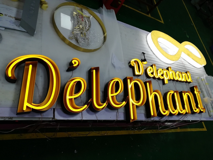 Advertising Plastic Neon Signs durable 24mm Depth For Events / Restaurant