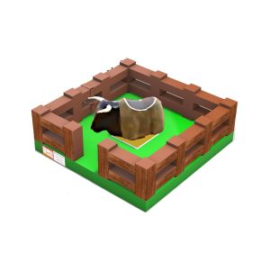 Rodeo - Style Adventure - Ready Thrilling Mechanical Bull in Enclosed Playpen