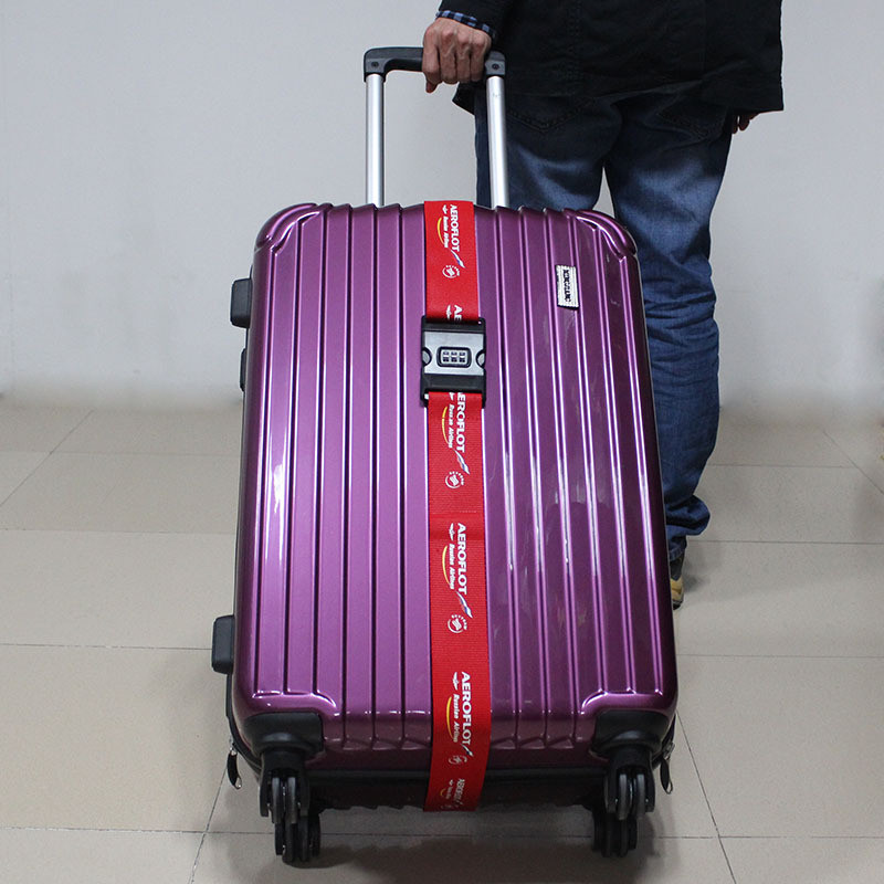 Muliti Color Silk Screen Printed Personalised Suitcase Straps With Plastice Bulck , Eco Friendly