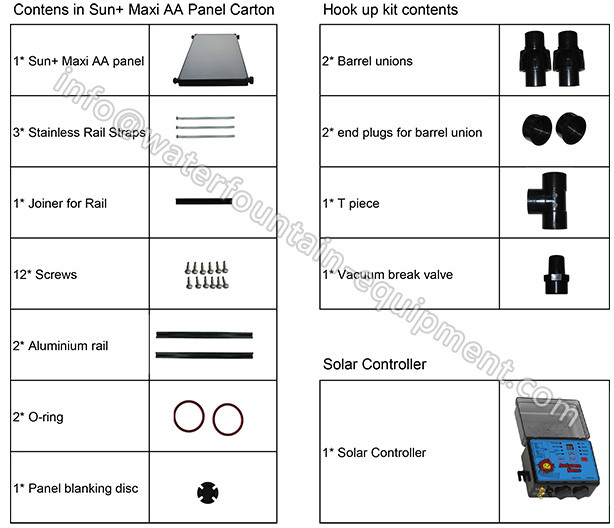 Rigid Inground Swimming Pool Heaters With Solar Controller 1.6m X 0.7m X 0.07m