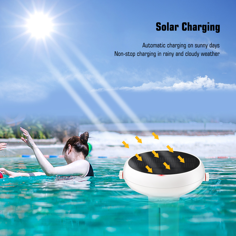 Tuya Zigbee Solar Charging Swimming Pool Water Quality Monitor Chlorine Meter PH/ORP/EC/TDS/Salinity