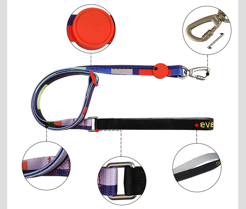 Custom Colors Dog Harness Logo Reflective Reversible Luxury Pet Collars Harness and Leash Set for Extra Large Dogs