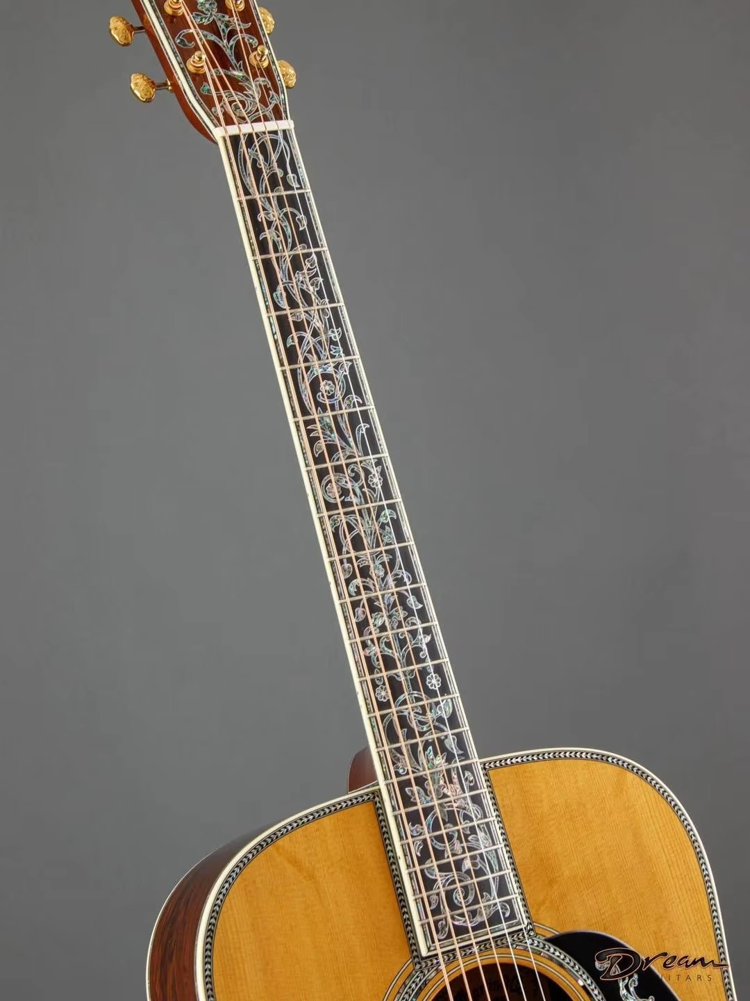 Custom CFMIV 50th Anniversary D-50AA Limited-Edition Dreadnought Acoustic Guitar Natural, Martin Style Solid Wood Guitar