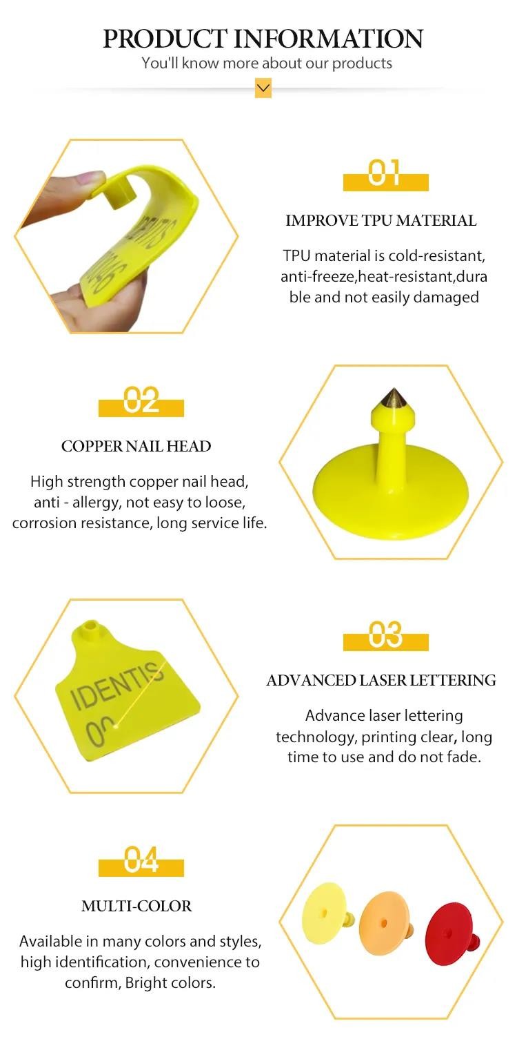TPU Livestock ID Tags Non Polluting Animal Identification Tags