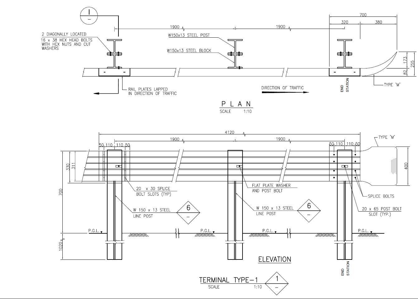 Road Traffic Safe H Post for Security Zinc Coated Galvanized Steel Highway Guardrail