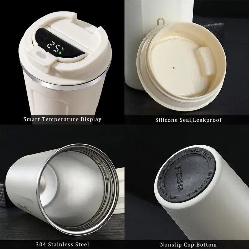 380ml 510ml Smart Temperature Display Vacuum Insulated Stainless Steel Mug Travel Coffee Mug