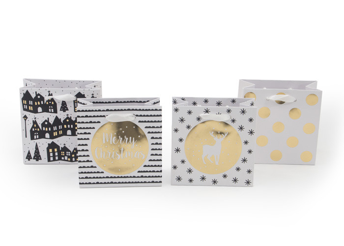 Luxury Sustainable Craft Paper Gift Bags Cotton Rope Handle ODM Service