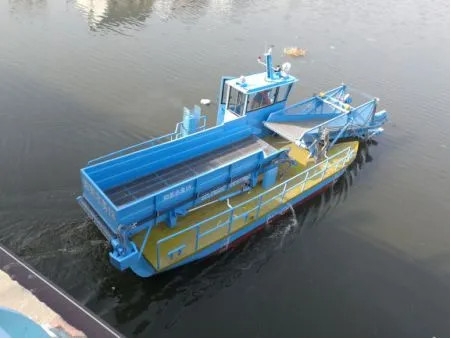 15.5mx6.52x3 M Water Grass Lake Weed Harvester With Hydraulic Motor And Diesel Power