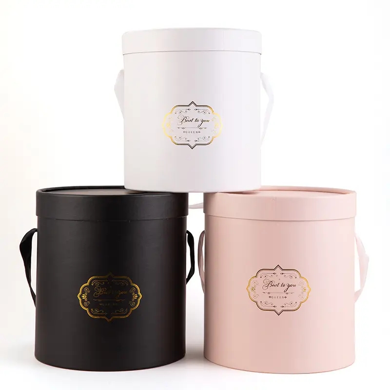 Bio-degradable Round Floral Cylinder Boxes for Environmentally-Friendly Packaging