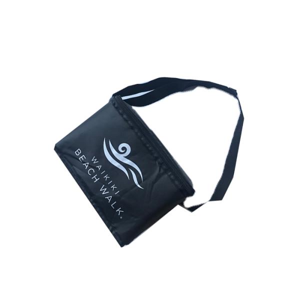 Zipper Closure 210D Cooler Tote Bag With Inside Removable Divider EPE Liner