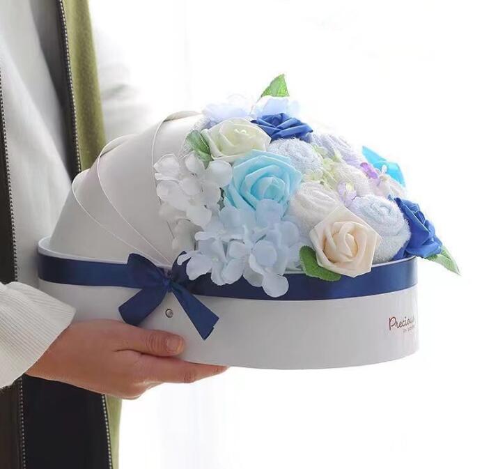 Custom Baby Bassinet Flower Bouquet Box Packaging Shipping Exquisite Birthday