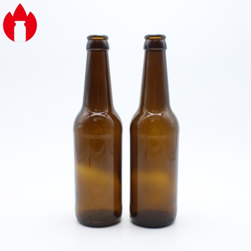 330ml Amber Beer Glass Bottle Soda Lime Glass