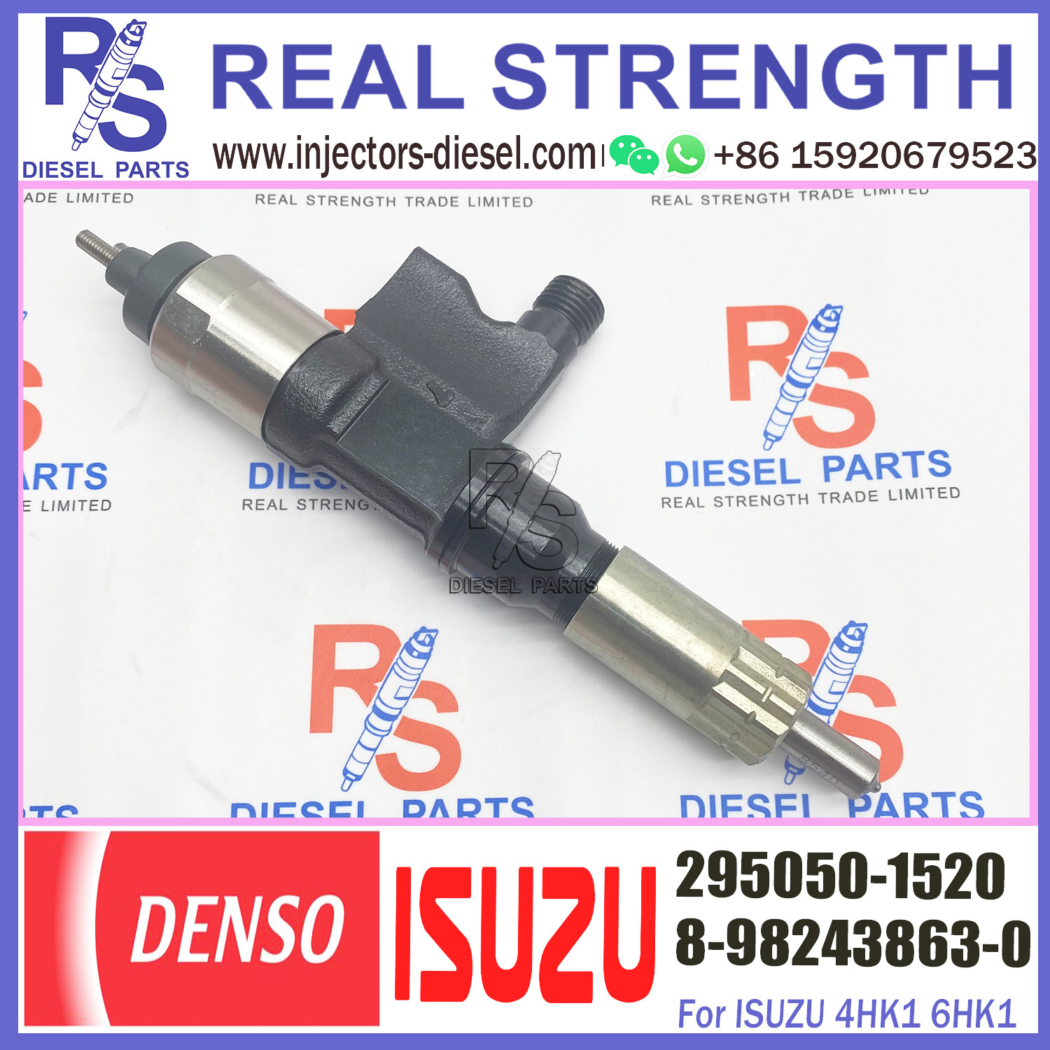 Common Rail Fuel Injector 8-98243863-0 295050-8630 295050-1520 For Engine 4HK1 ZX250-5A