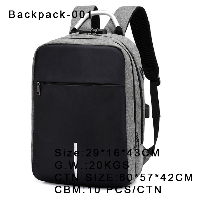 Sympathybag High quality custom logo backpack designer backpack men's business anti-theft usb laptop rucksack with reflective